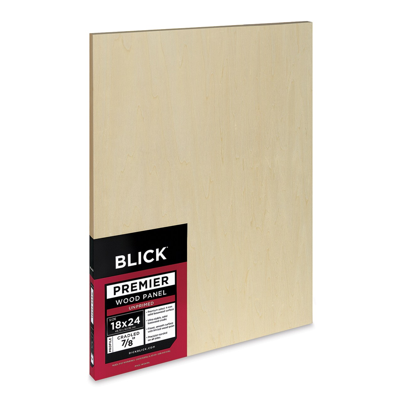Blick Premier Wood Panel - 18" x 24", 7/8" Traditional Profile, Cradled